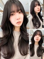 ソア 渋谷(soar)&nbsp;【艶感★シースルーバング】韓国 髪型 大人可愛いウェーブ巻き髪