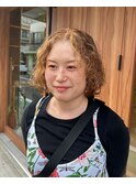 抜きっぱなしハイライト×ボブパーマで外国人風♪