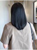 髪質改善ヘアカラー大人ブラック艶感重視