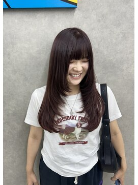 サロウィン 水戸(SALOWIN) 【EMA】ピンクブラウン×レイヤーカット【カナイ】