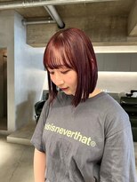 リール(rire)&nbsp;デザインカラーレイヤーカットウェットヘア夏オリーブベージュ