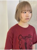 Layer bob/sheer beige_下北沢