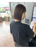 #ぷつっとミニボブ#ヘイリーボブ#オリーブグレージュ