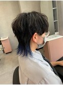 大人可愛いアッシュダークカラーウルフハイレイヤー20代人気
