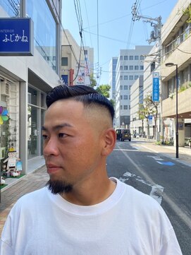 レンゲン(LENGEN) 束感刈り上げビジネス七三ツーブロックアップバング１０００jw