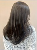 ダークグレージュ 透明感カラー レイヤーカット 美髪 艶髪 韓国