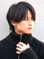 エイド 渋谷(aid)&nbsp;束感コンマバングセンターパートウルフ毛流れショート