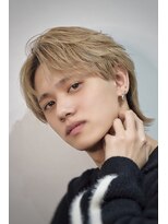 メンズオルズ 渋谷(MEN'S ALLZ)&nbsp;ミルクティーベージュブリーチカラーフェザーパーマウルフ