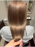 透明感艶カラーブリーチダブルカラー髪質改善ストレートヘア