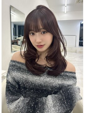 レイヤー/レイヤーカット/渋谷/ラベンダー/ブラウン/ニュアンス