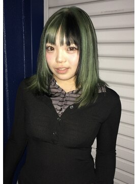 オルン(ORGN.) ☆抹茶カラー×黒デザイン☆ ミントカラー　デザインカラー　緑