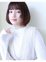 グレースバイハピネス(grace by happiness) 顔周りカット×ミニボブ×天使の艶カラー7.16ミルクブラウン
