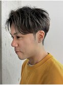 【竹嶌】大人男子センターパートニュアンスパーマハイライト