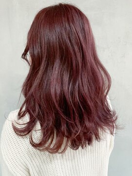 アイティー バイ アルバム 中野店(IT by ALBUM) カシスピンクロング_セミウェットウェーブ_ba307652