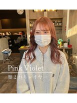 ハク(haku)&nbsp;顔まわりレイヤーカット×ピンクヴォイオレット