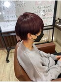 【メンズ】ブリーチ1回×ワインレッド!