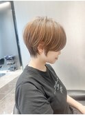 ハンサムマッシュショート20代30代40代50代オリーブグレージュ