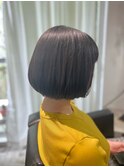 大人ボブ×白髪ぼかしアッシュカラーマッシュショート×代官山