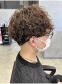 無造作パーマスパイラルパーマメンズマッシュメンズパーマ鹿児島
