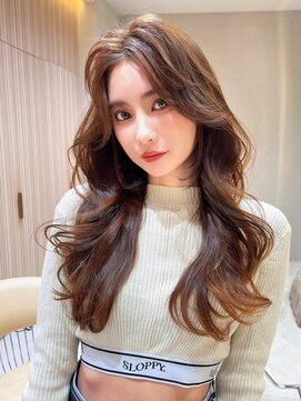 ロンド アンブル 四条烏丸(Lond ambre) 【五島巨幹】オリーブベージュ/レイヤーロング/韓国風くびれヘア