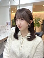 ヴィオットバイサロン(Viot by Salon) 前髪あり韓国美髪エアリーロングピンクブラウン切りっぱなしボブ