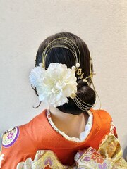 【タイトシニヨン】結婚式/二次会/同窓会/銀座/成人式/卒業式