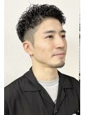 波巻きパーマメンズツイストスパイラルパーマツーブロック
