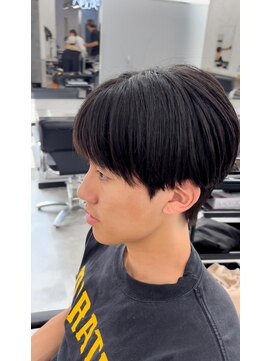 オム ブランシェ(HOMME BLANCHE’) ナチュラルシースルーバング×ダウンパーマ