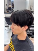 ナチュラルシースルーバング×ダウンパーマ