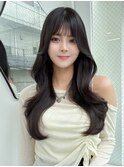 【憧れ韓国ヘア】うるツヤくびれロング/黒髪スタイル