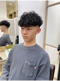 【星篤志】メンズパーマニュアンスパーマツイストスパイラル波巻