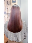 オルチャンヘアミルクチョコレートシルキーリラクシー斜めバング
