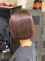 ヲタク(wotaku.) ピンクブラウンピンクラベンダー暖色カラーミニボブ透明感カラー