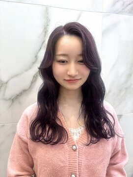 リー 梅田(Lee) arisa/ブリーチ1～2回目安/Wカラー/ラベンダーカラー/パープル