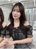 韓国くびれヘア/グレージュカラー/ロングレイヤーカット/学割
