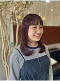 【松澤】ラベンダーピンク×レイヤーカット