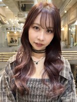 リアラバイアルティナ 船橋店(Liara by artina)&nbsp;バーガンディ/ミディアムレイヤーカット/チョコレートブラウン