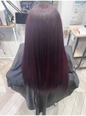 白髪があっても大丈夫☆赤すぎない赤大人の艶感ボルドー