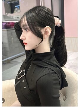 新宿人気！艶カラー×前髪カットミディアムレイヤー髪質改善k