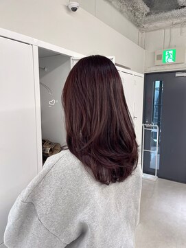 レイヤーカット×ブラウンカラー