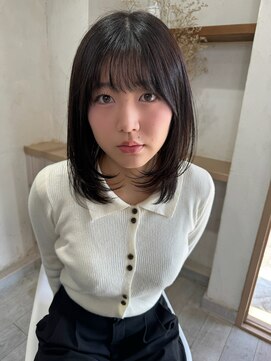 クラゲヘアー/小顔/ココアベージュ/オリーブグレー/大人レイヤー