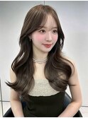 大人可愛い20代30代40代小顔ウルフレイヤーボブ丸みロング