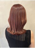 レイヤースタイル、髪質改善、ピンクカラー