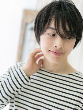 メンズヘア ビーセカンド 草加店(MENS HAIR B-2) 重めアッシュブラック学生ダウンバング就活メンズカットa草加