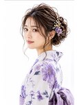 浴衣に似合う大人可愛いゆるふわアップ