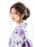 浴衣に似合う大人可愛いゆるふわアップ