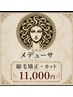 一般的な縮毛矯正cut込 保護トリートメント無しダメージ有り 税込11,000円