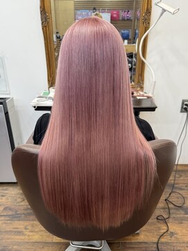 ヘアーメイク ダンス(hair make DANCE) ＊ブリーチで作る艶ピンクベージュ×美髪形成＊
