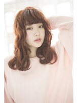 サロンドミルク 原宿(salon de MiLK)&nbsp;【salon de MiLK 原宿】厚めバングふわふわセミディ