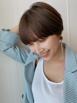 ノンダメージサロン ステラバイボヌール(Stella by Bonheur) stylist大山)フレンチショート◎くすみベージュ